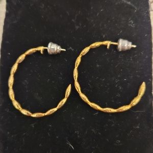 Gurhan sterling and gold vermeil large Lentil hoop earrings